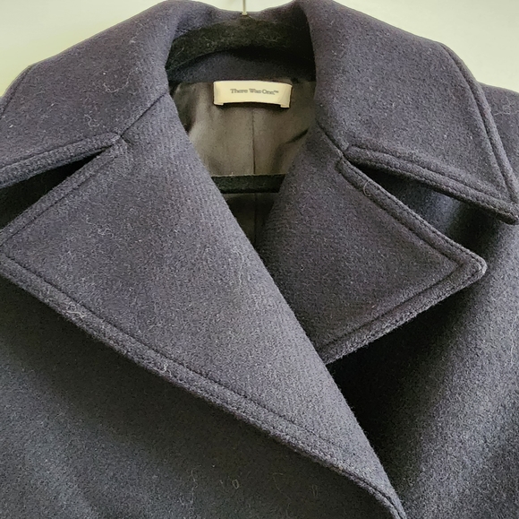 There Was One double-breasted notched-collar peacoat( oversize, navy color ) - Picture 9 of 12